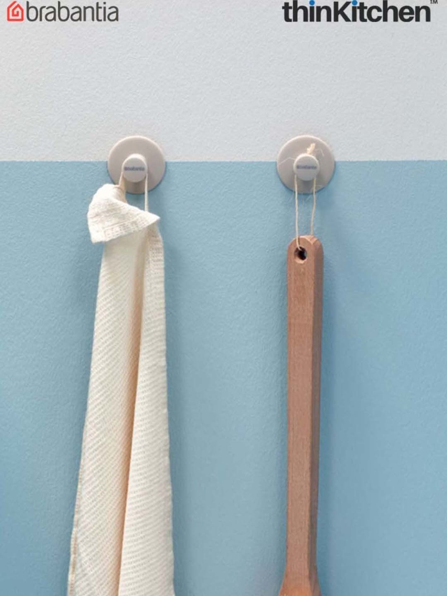 Brabantia Beige Plastic Renew Towel Hooks - Set of 2
