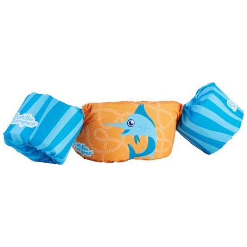 Stearns 30-50 Pound Orange Dolphin Puddle Jumper Pool Lake Ocean Coast Guard Approved Type III V Toddler Child Kid Life Jacket Swim Vest