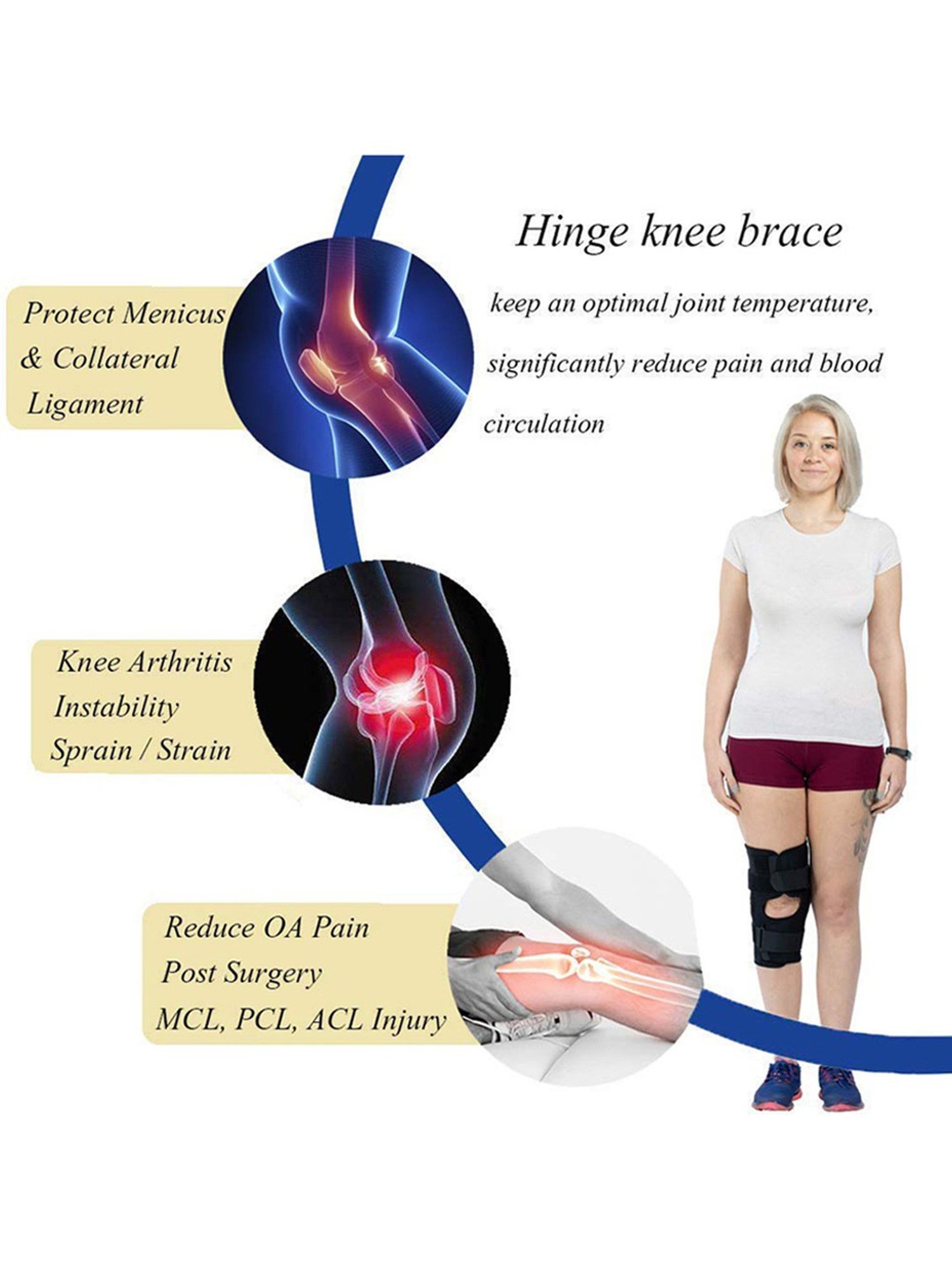 B Fit Hinged Knee Brace (Black)