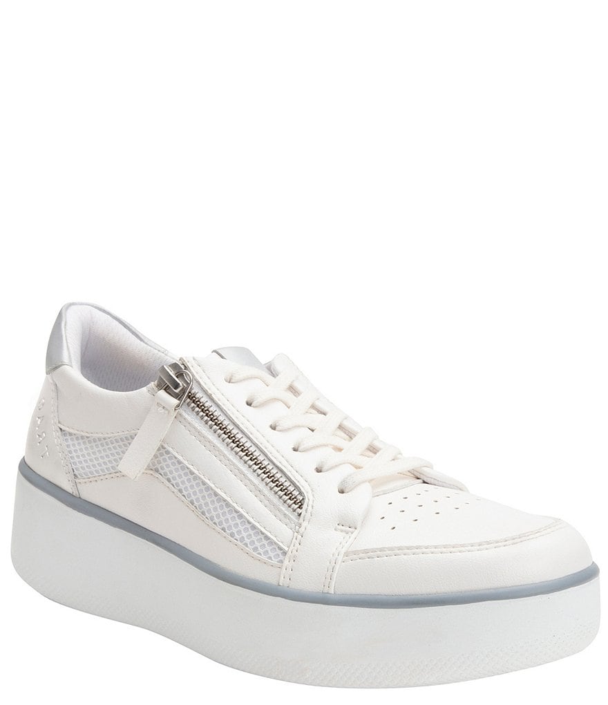 Kendall + Kylie Women's Anthracite Leopard EZORA 2.0 Low Top Lace Up Multi Sneakers