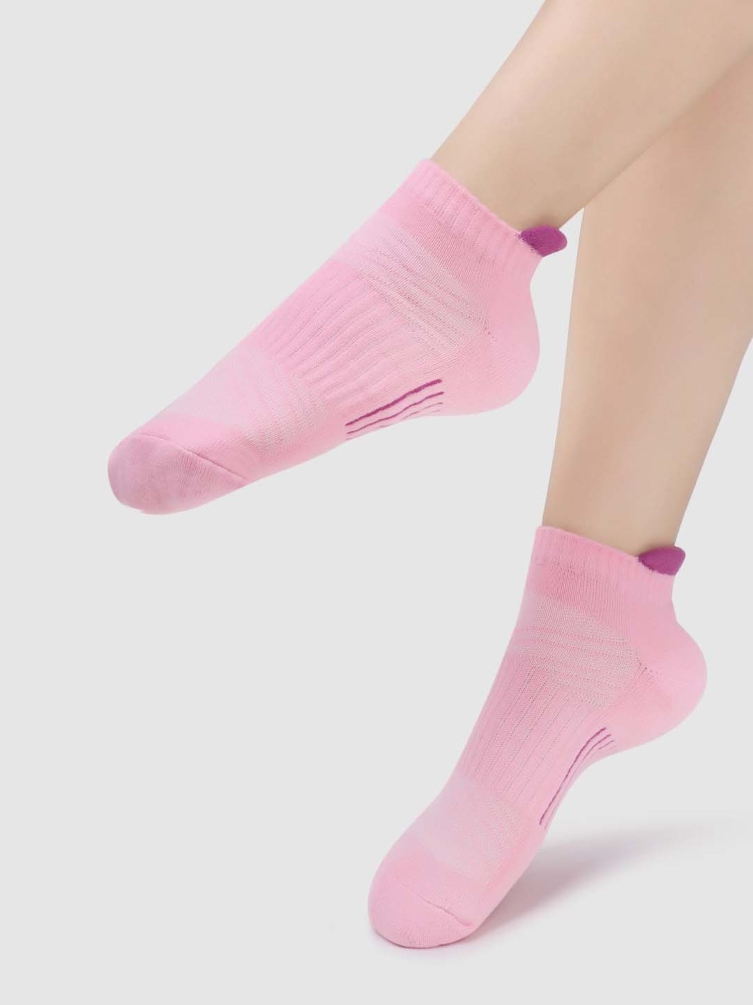 NEXT2SKIN Blue & Pink Cotton Ankle Socks - Pack Of 3
