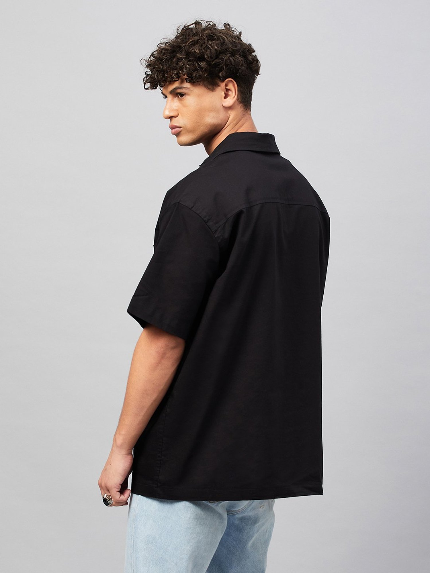 CHIMPAAANZEE Black Loose Fit Oversized Shirt