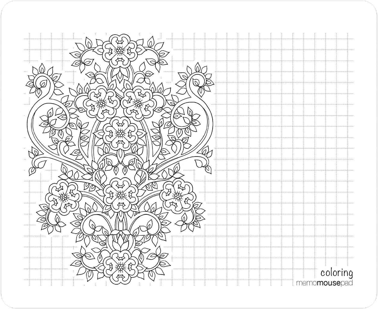 Action Coloring Mousepad &bull; Garden Paths &bull; Pages for Notes and Coloring with Illustrations by Kathryn Marlin