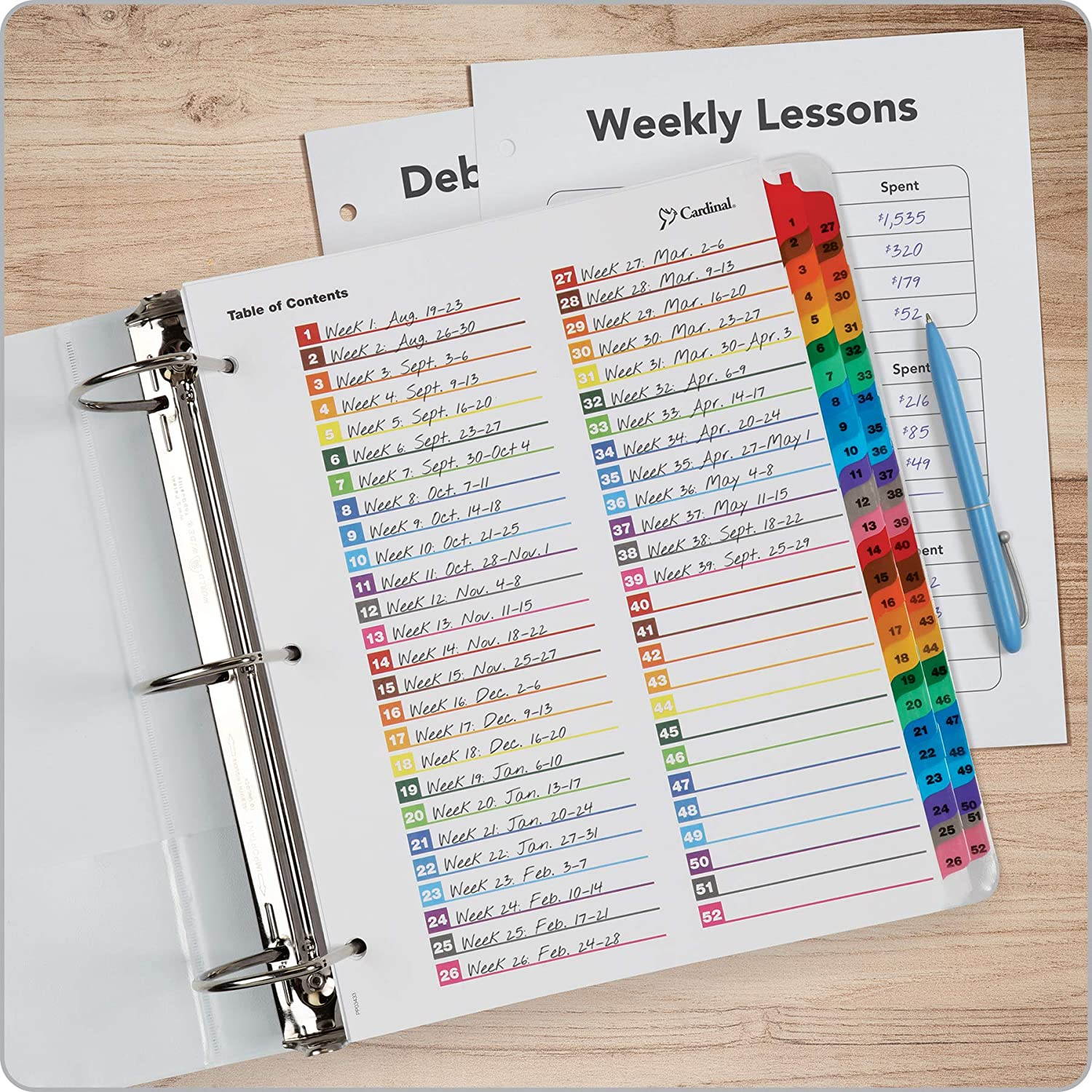 Cardinal OneStep Printable Dividers