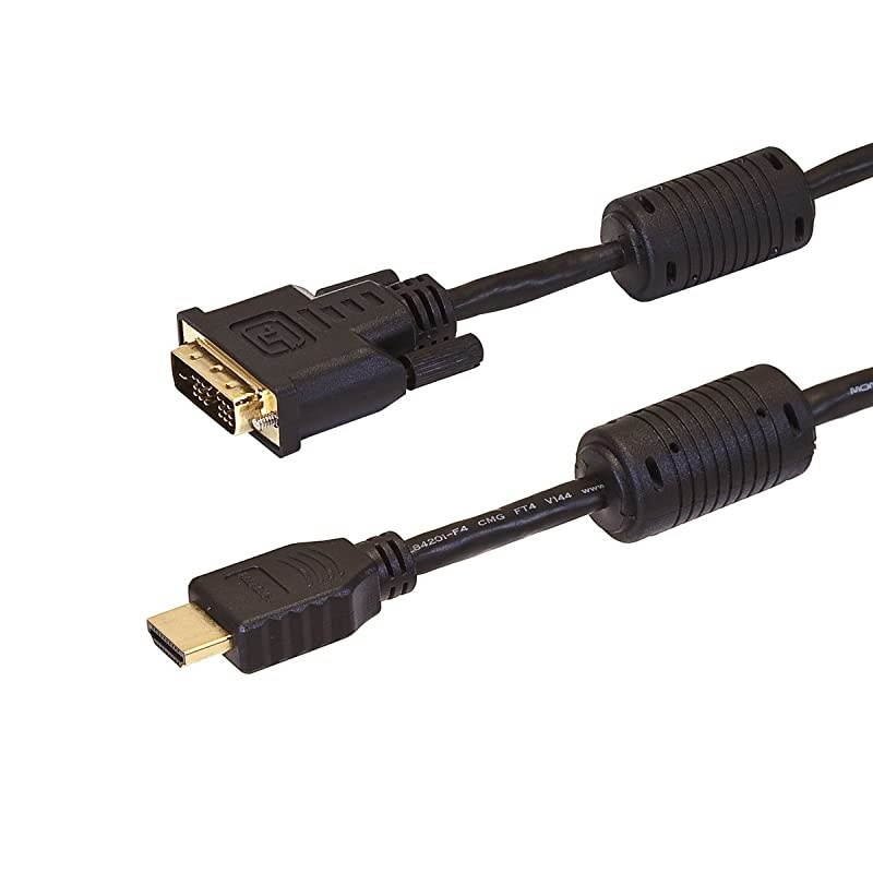 3Feet 28AWG High Speed HDMI to Adapter DVI Cable with Ferrite Cores Black 109363