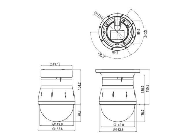 CNB S1765N Indoor Speed Dome PTZ camera 480 TVL 27x Optical Zoom ICR DSS PELCO-D