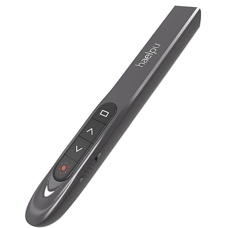 Wireless Presenter Pointer RF 24GHz Presentation Remote 200Ft Wireless Range PowerPoint Clicker Compatible PC Laptops Tablets Metallic Coating