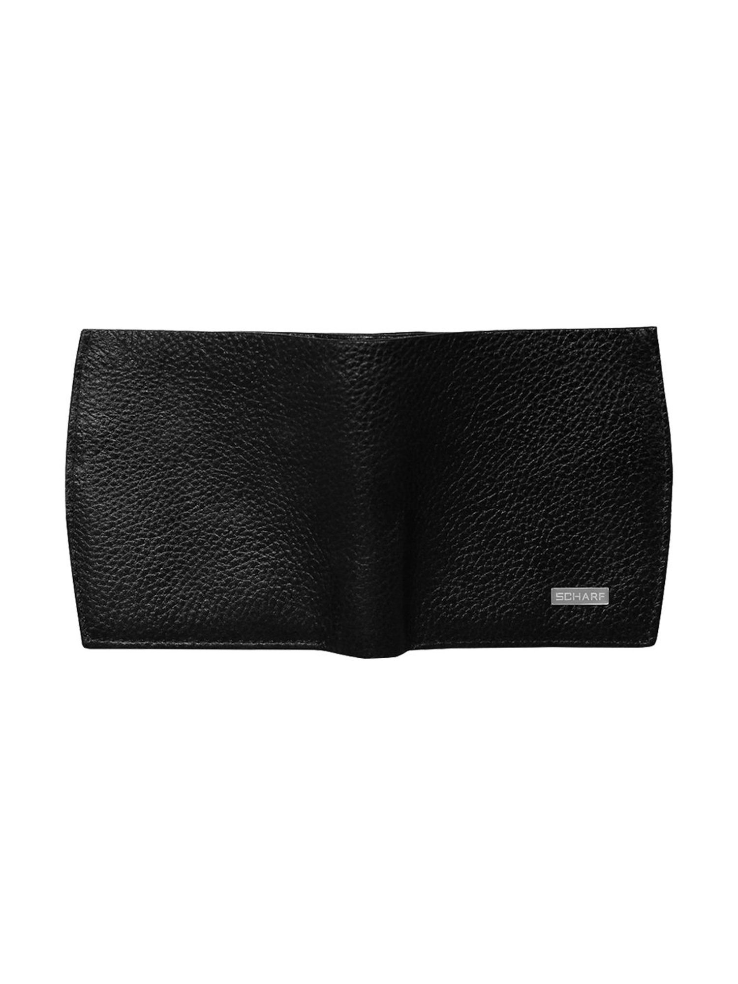 Scharf Black Leather Set Of Waist Belt And Wallet For Men