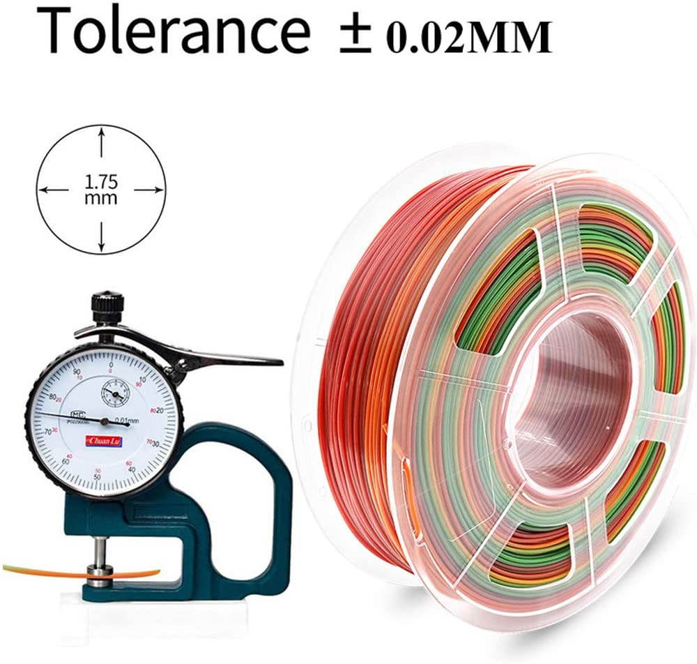 Aystkniet PETG Filaments 1.75mm, Premium 3D Printer Rainbow Filament Dimensional Accuracy +/- 0.02 mm, 1KG 2.2LBS Spool Printing Consumables, Fit Most FDM Printer