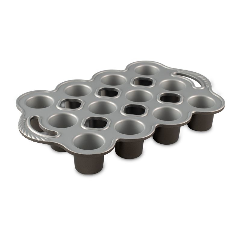 Nordic Ware Cast Aluminum Petite Popover Pan 1/4 Cup Each, 12 Cavity