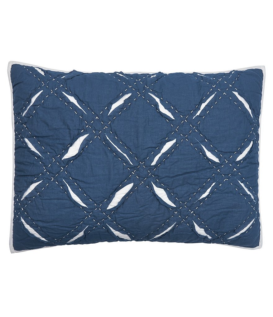 carol & frank Parker Indigo Standard Sham