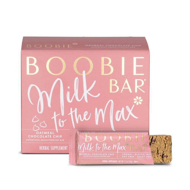 Boobie Bar Superfood Breastfeeding Bar Oatmeal Chocolate Chip - 1.7oz 6ct