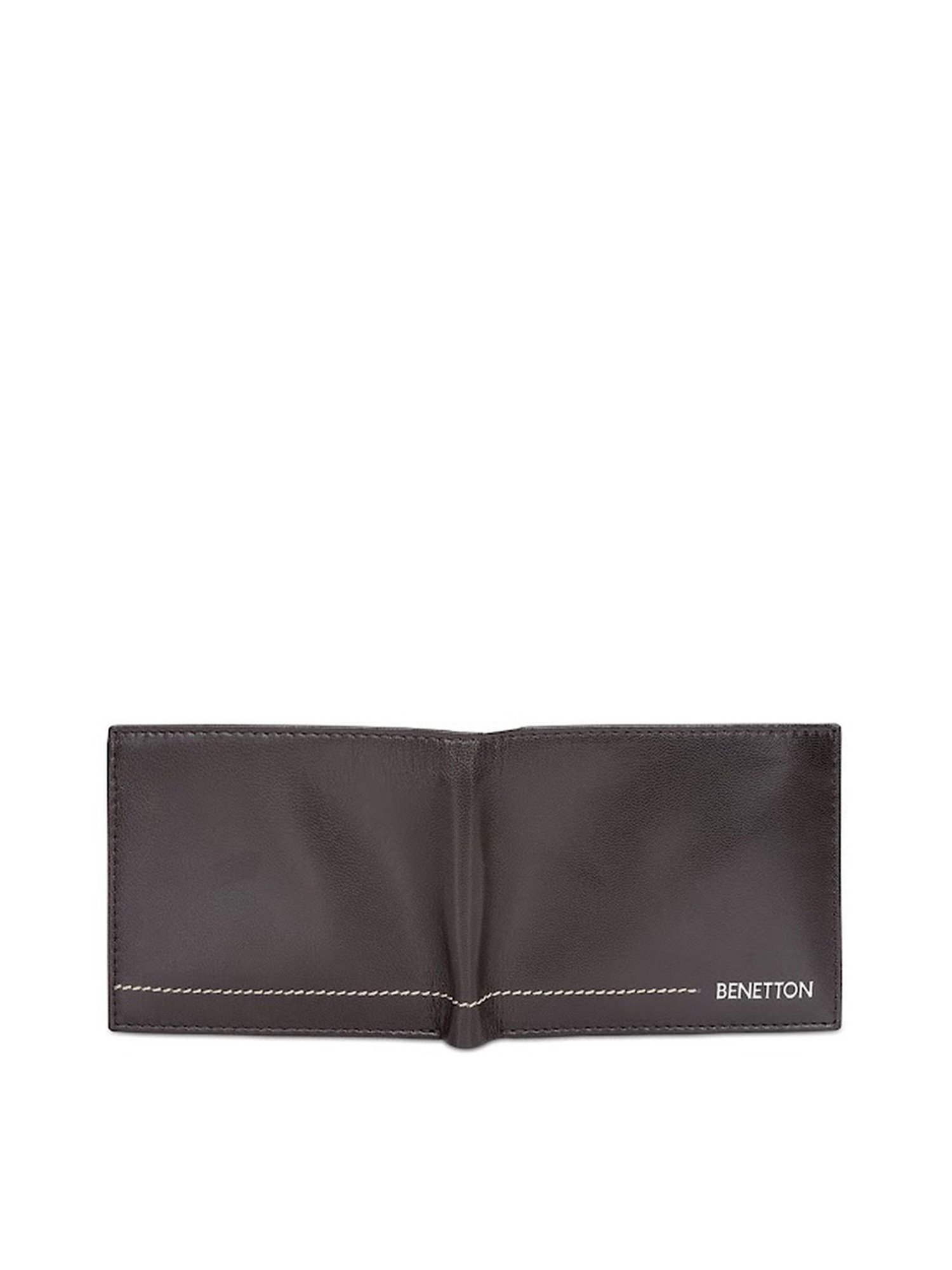 United Colors of Benetton Benito Brown Leather Solid Bi-Fold Wallet