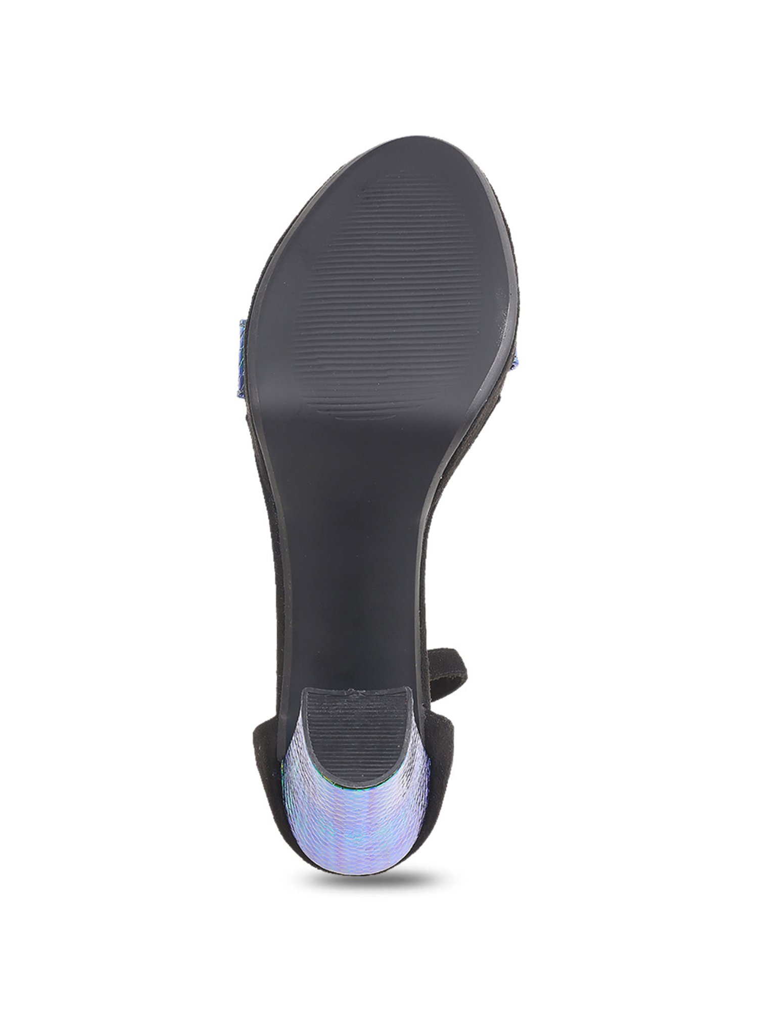 Mochi Women's Black Ankle Strap Sandals