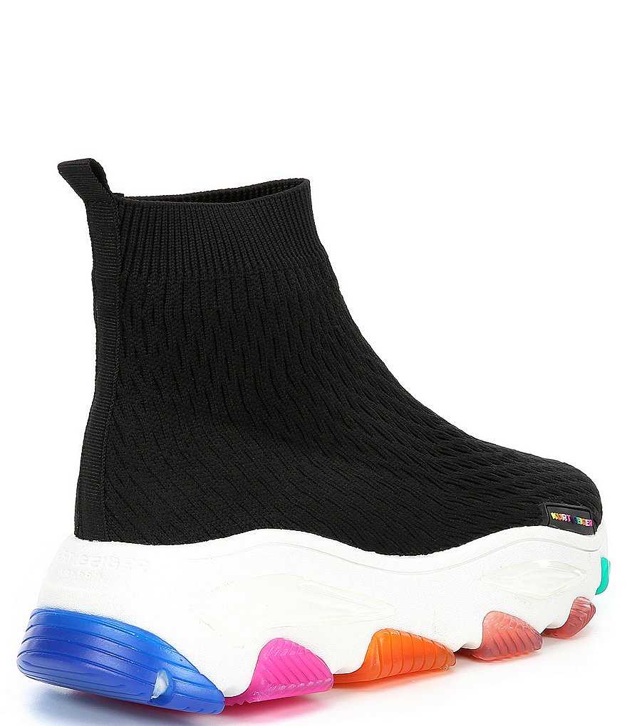 Kurt Geiger London Lettie Knit Slip-On Rainbow Chunky Outsole Sock Sneakers