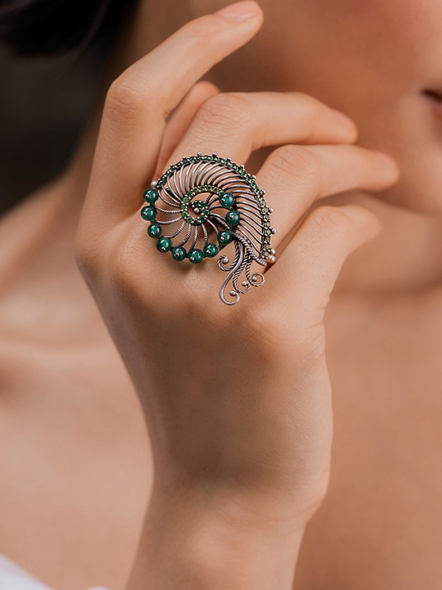 925 Silver 1 Carat American Diamond Classic Halo Engagement Ring for Women & Girls