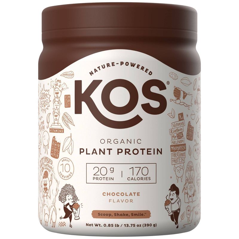 KOS Organic Vegan Protein Powder - Chocolate - 13.75oz
