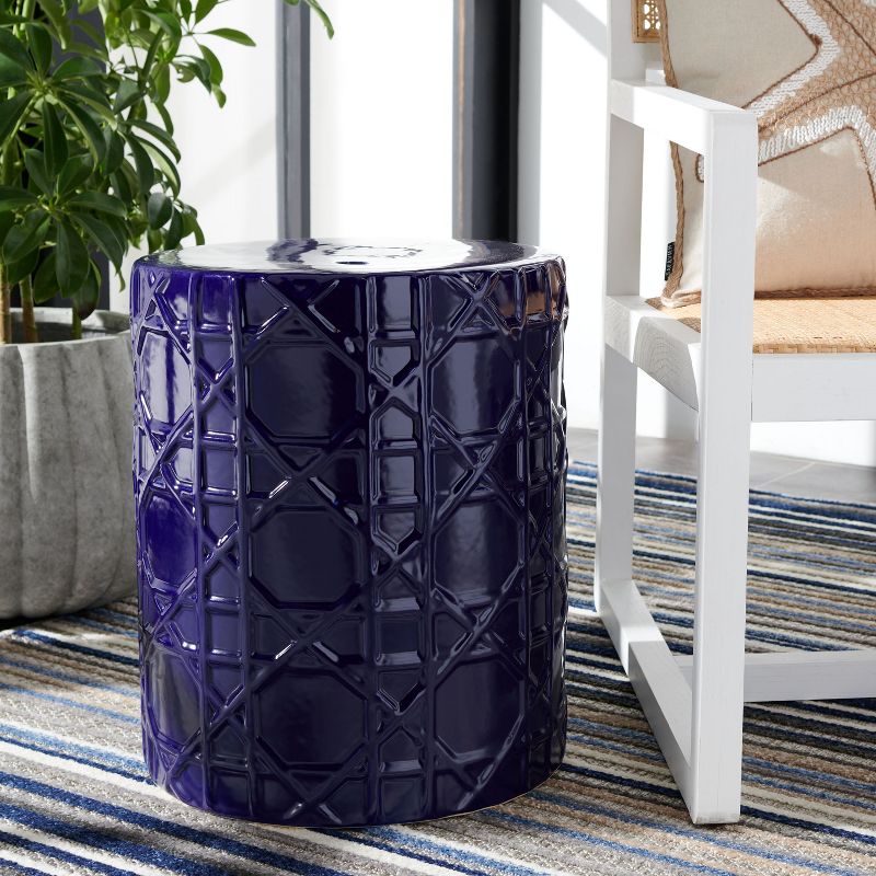 Puma Garden Stool - Navy Blue - Safavieh