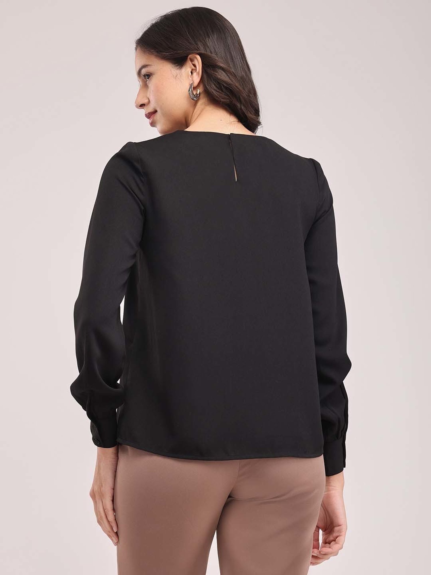 Fablestreet Black Relaxed Fit Top