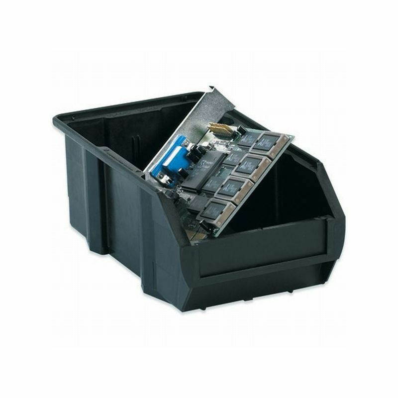 Box Packaging Black Conductive Bin, Black, 7-3/8" x 4-1/8" x 3" 24/Case