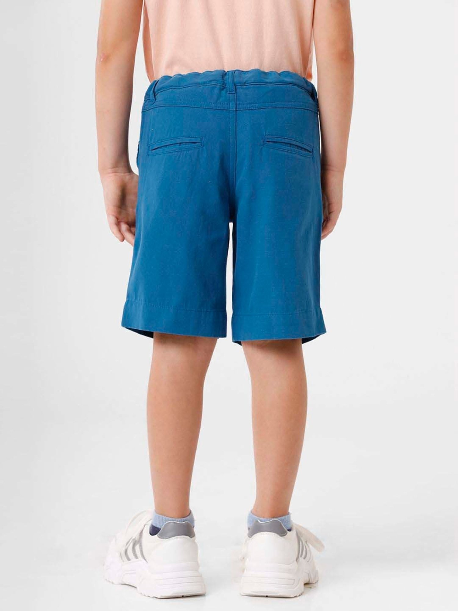 Kate & Oscar Kids Teal Blue Cotton Regular Fit Shorts