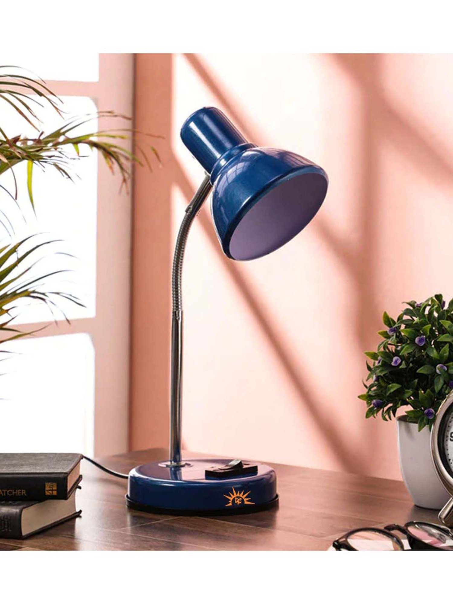 Kapoor E Illuminations Green Study Table Lamp - Set of 1