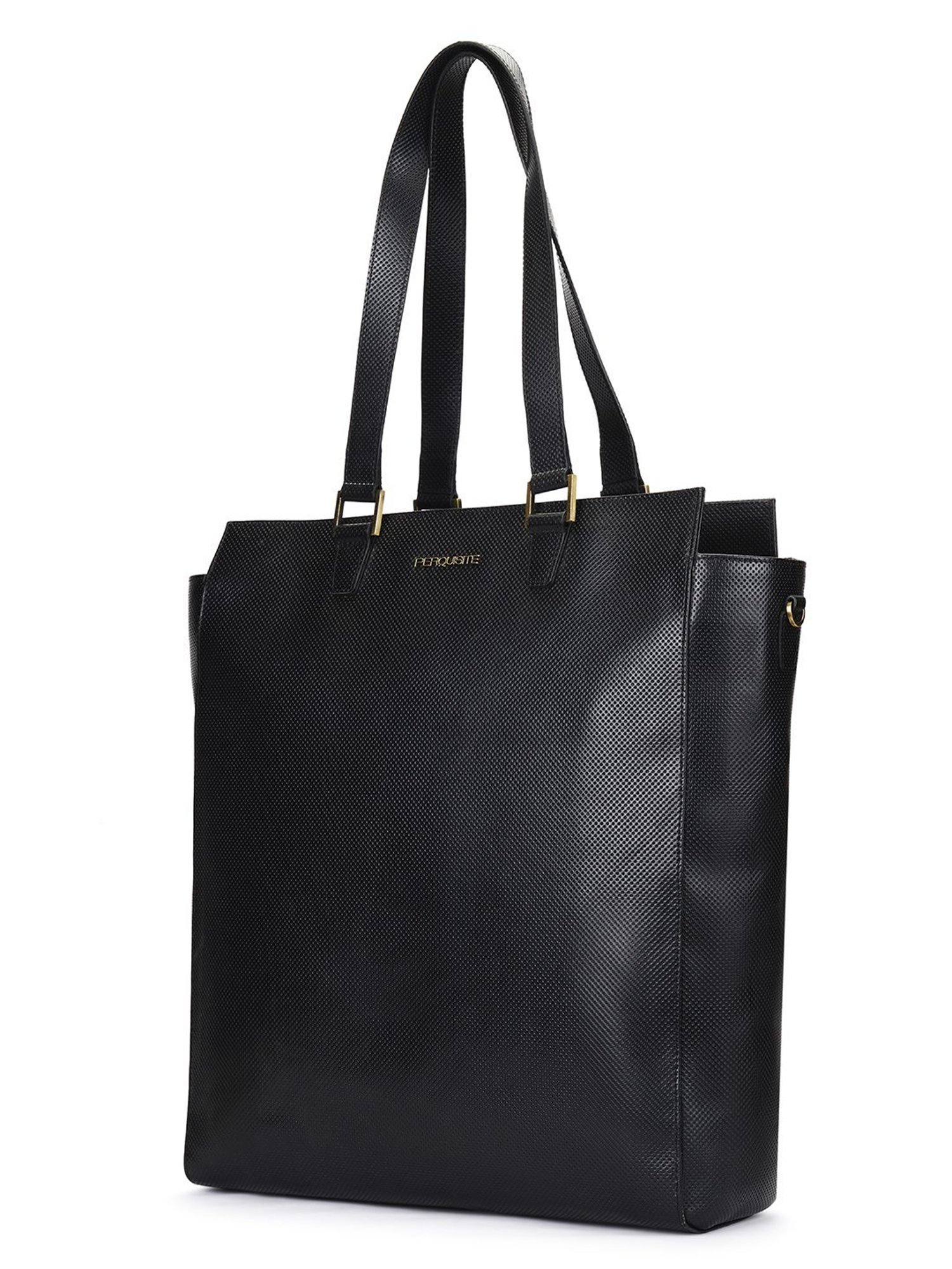 PERQUISITE THE GRACE Black Solid Medium Tote Handbag