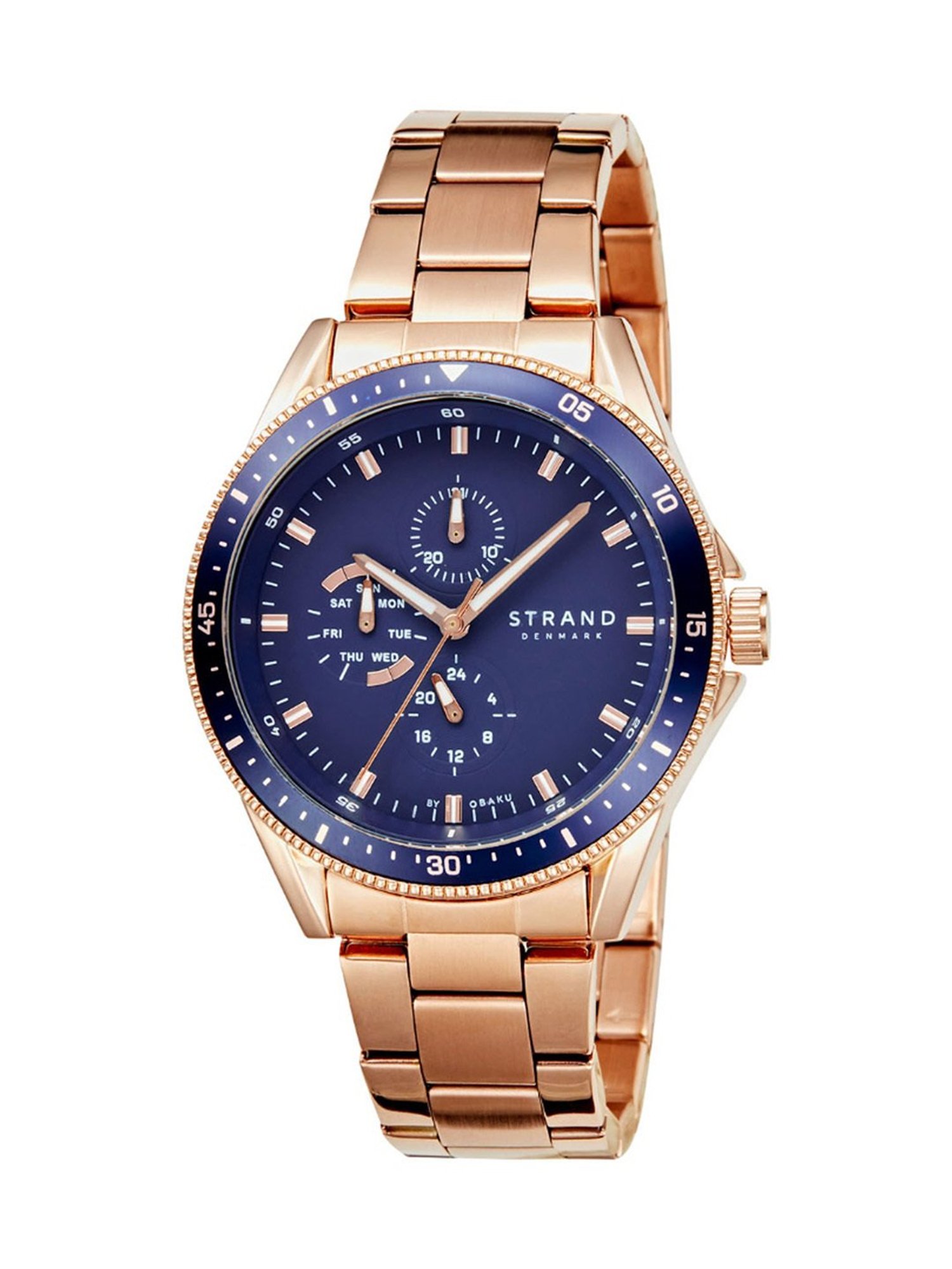 STRAND by Obaku S745GMVLSV Bay Lapis Multifunction Watch for Men