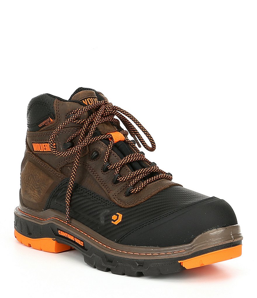 Wolverine Men's Overpass Mid 6#double; Composite Toe Waterproof Slip Resistant Work Boots
