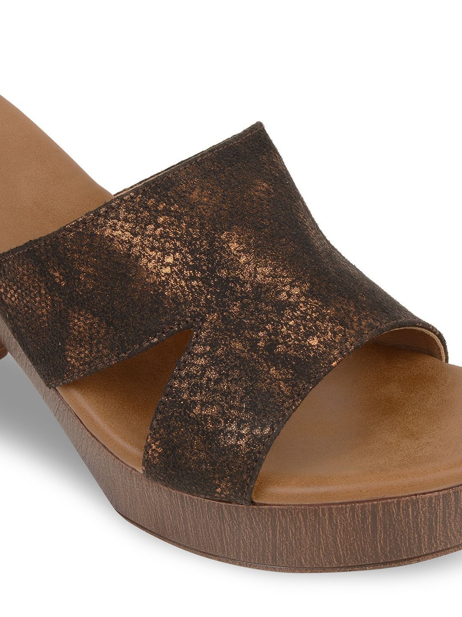 Rocia by Regal Women's Antique Gold Casual Sandals