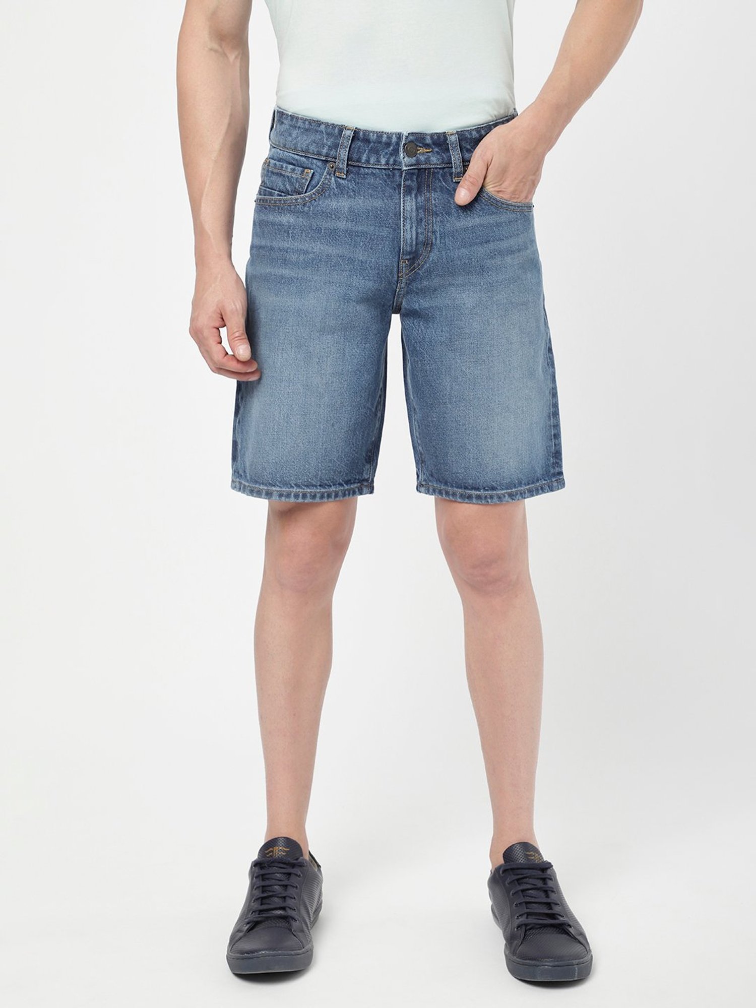 Passion Blue Regular Fit Denim Shorts