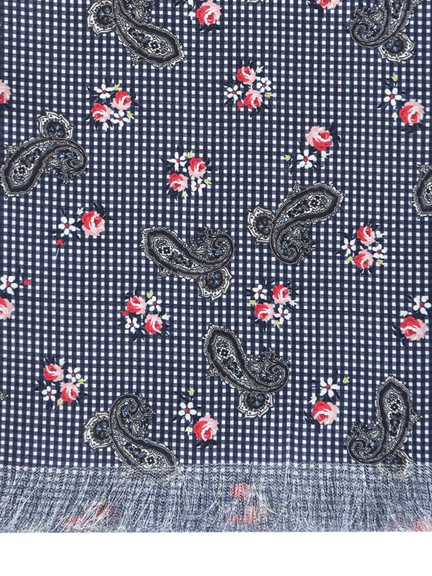 Tossido Blue Printed Stole