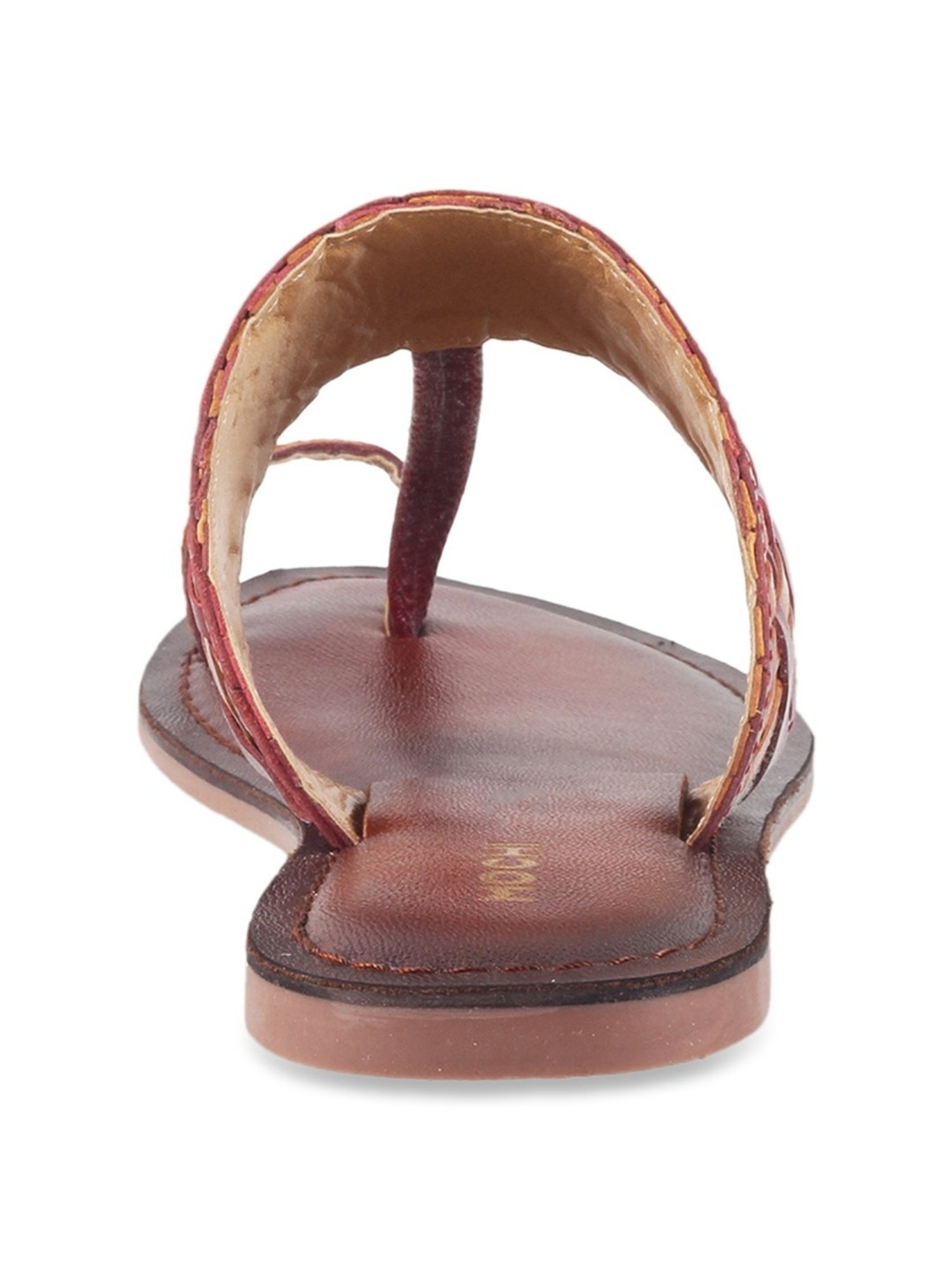 Mochi Women's Tan Toe Ring Sandals