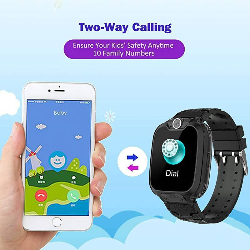 Smart Watch for Boys Girls HD Touch Screen Sports Smartwatch Phone with Call Camera Games Recorder Alarm Music Player for Children Teen Students