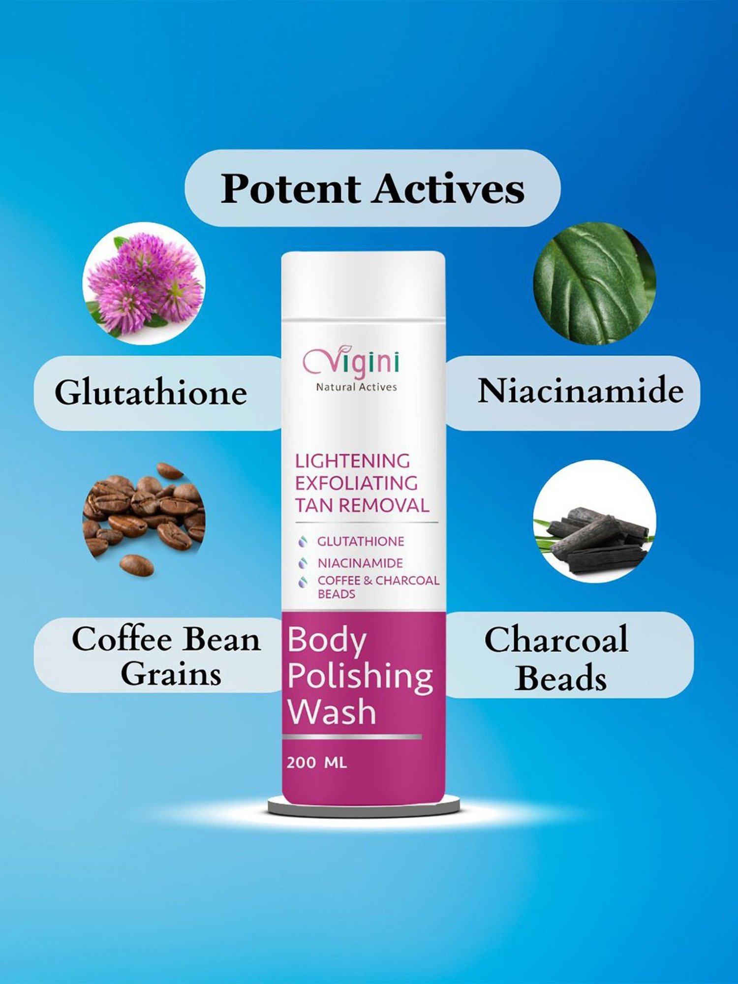 Vigini Body Polishing Wash & Body Polishing Cream Combo