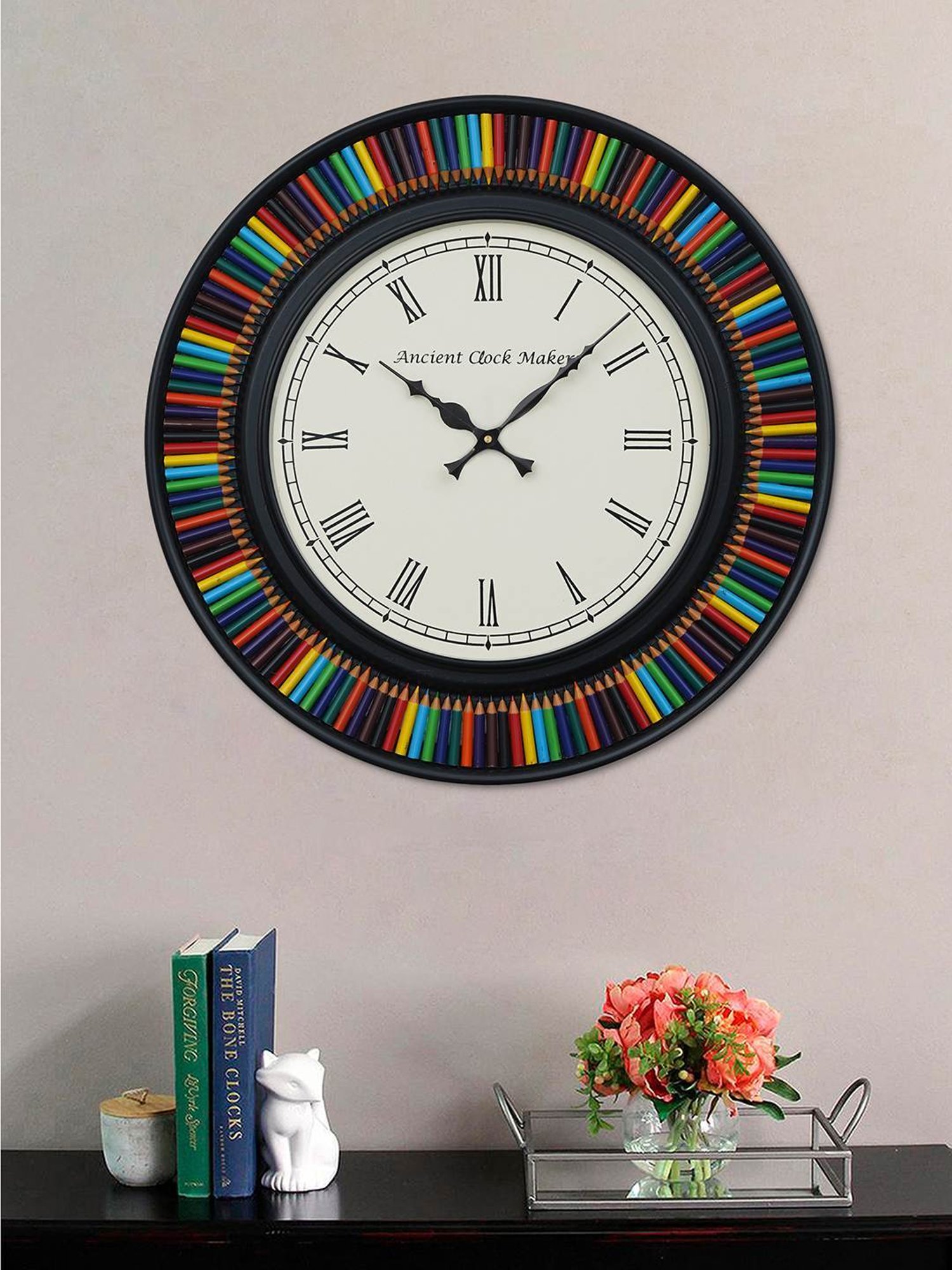 Braun Black Classic Large Analog Wall Clock With Silent Sweep Movement