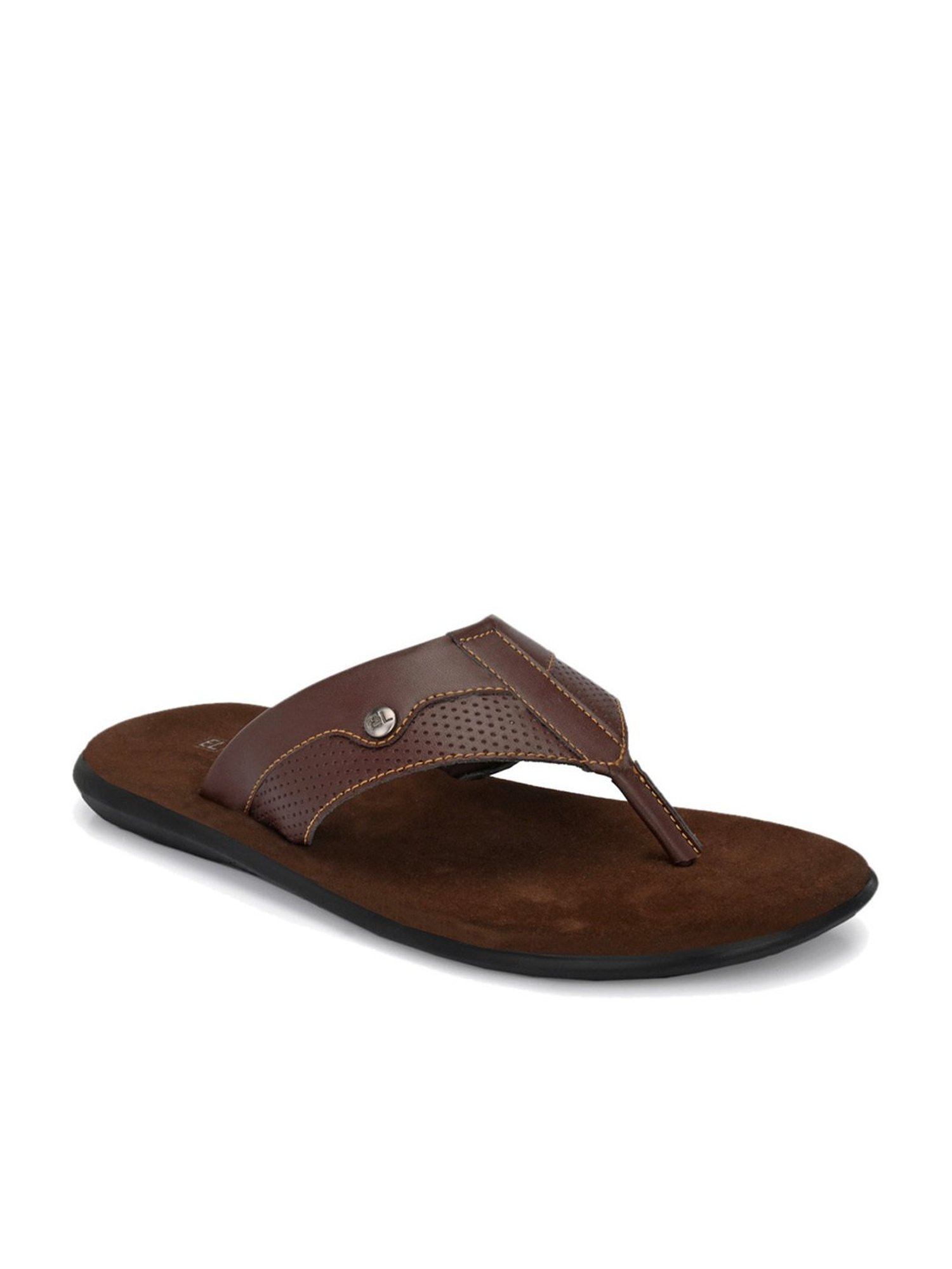 El Paso Men's Brown Thong Sandals