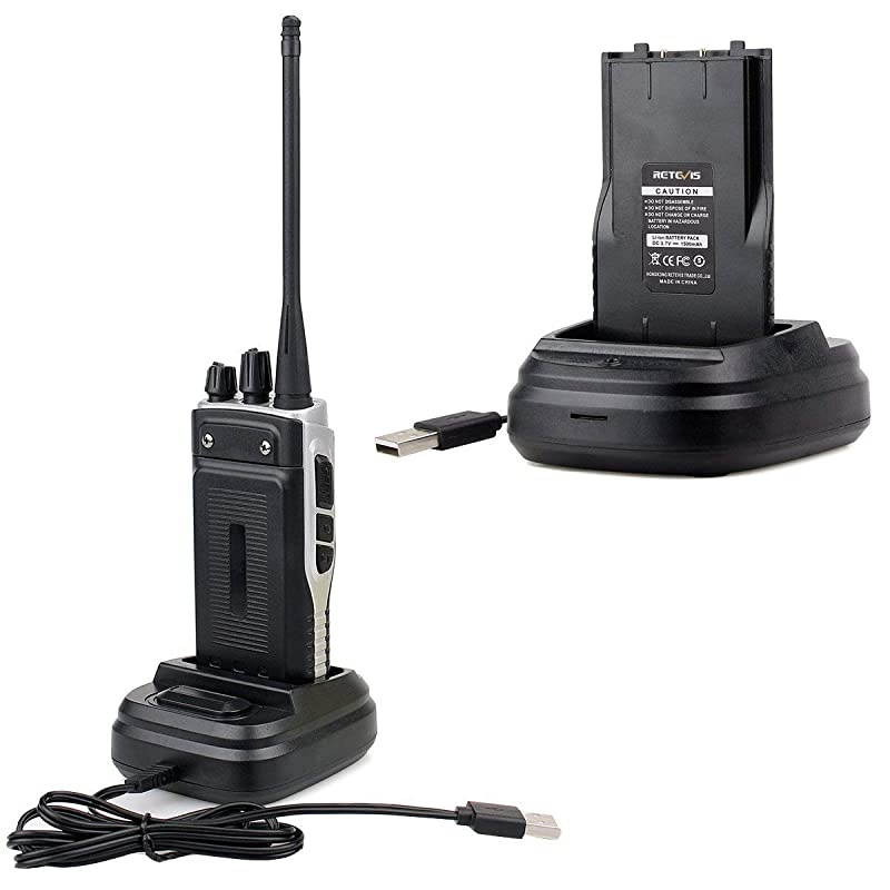 RT7 Rechargeable Walkie Talkies for Adults 3 Pack 16 CH VOX Scan Flashlight Thin Family Two Way Radio with Earpiece Black Silver Side3 Pack