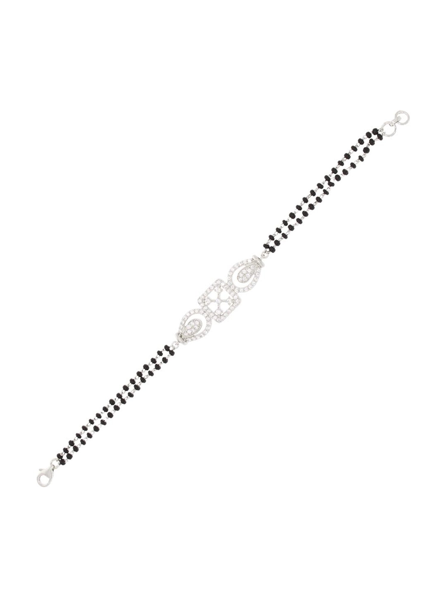 Anayra 92.5 Sterling Silver Mangalsutra Bracelet for Women