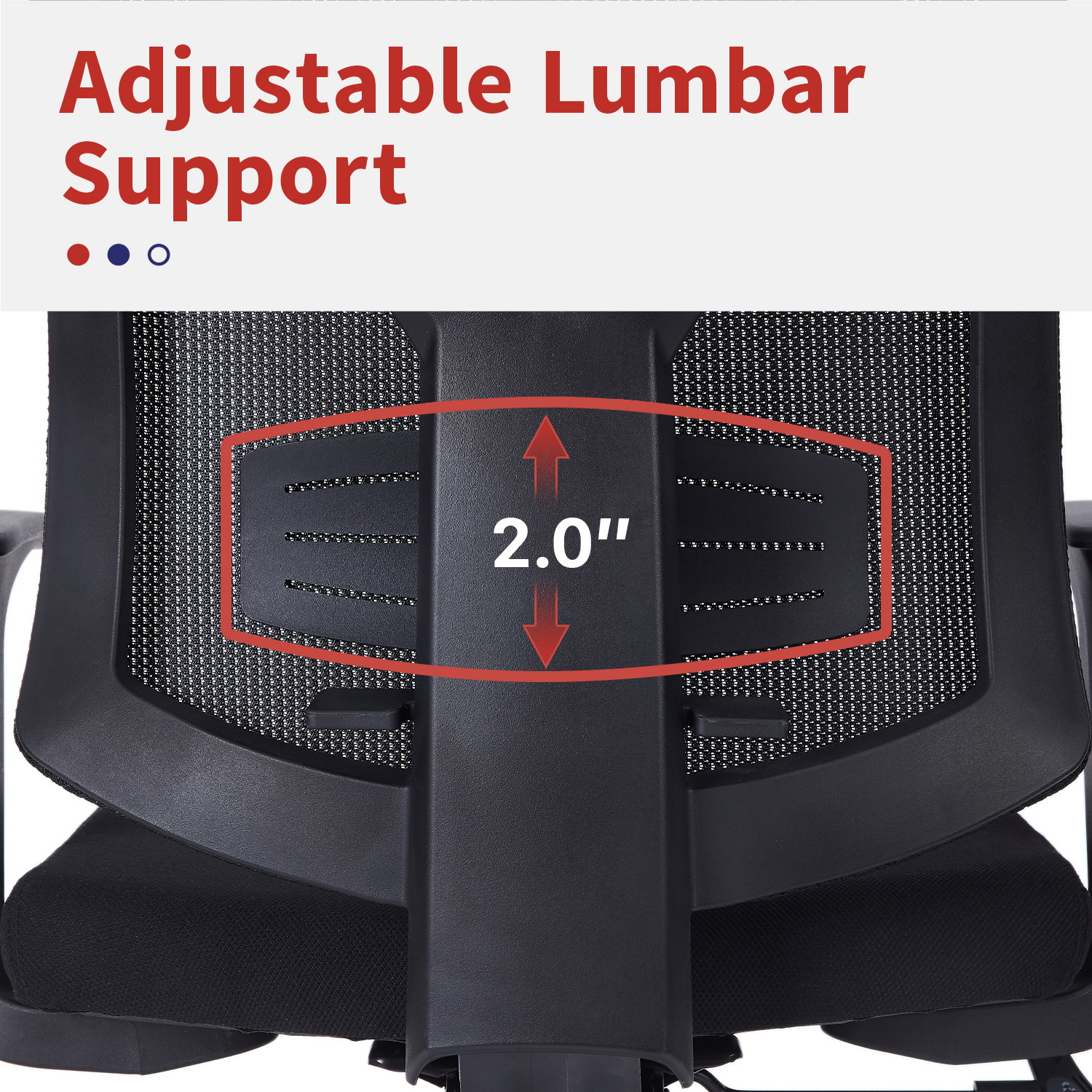 CLATINA Ergonomic High Mesh Swivel Desk Chair with Adjustable Height Arm Rest Lumbar Support and Upholstered Back for Home Office