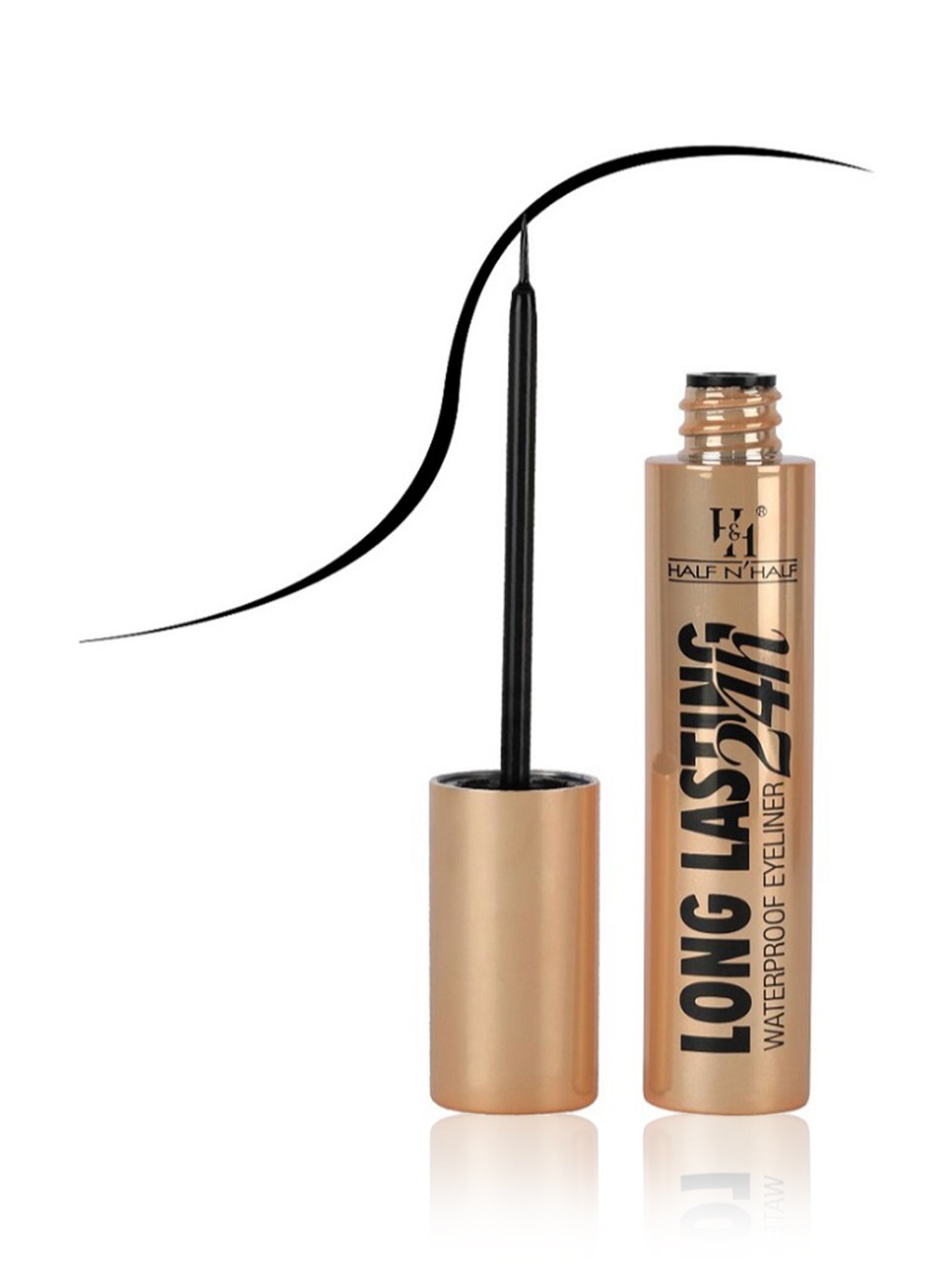 Half N Half Long Lasting 24H Waterproof Eyeliner Black - 8 ml