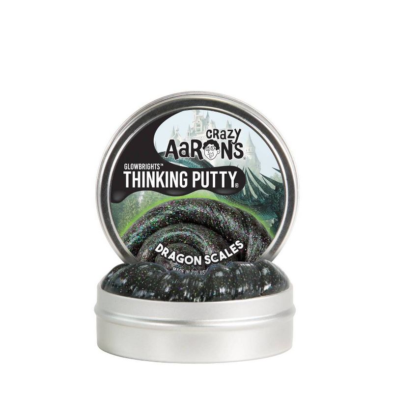 Crazy Aaron's Dragon Scales Thinking Putty Tin with Glow Charger
