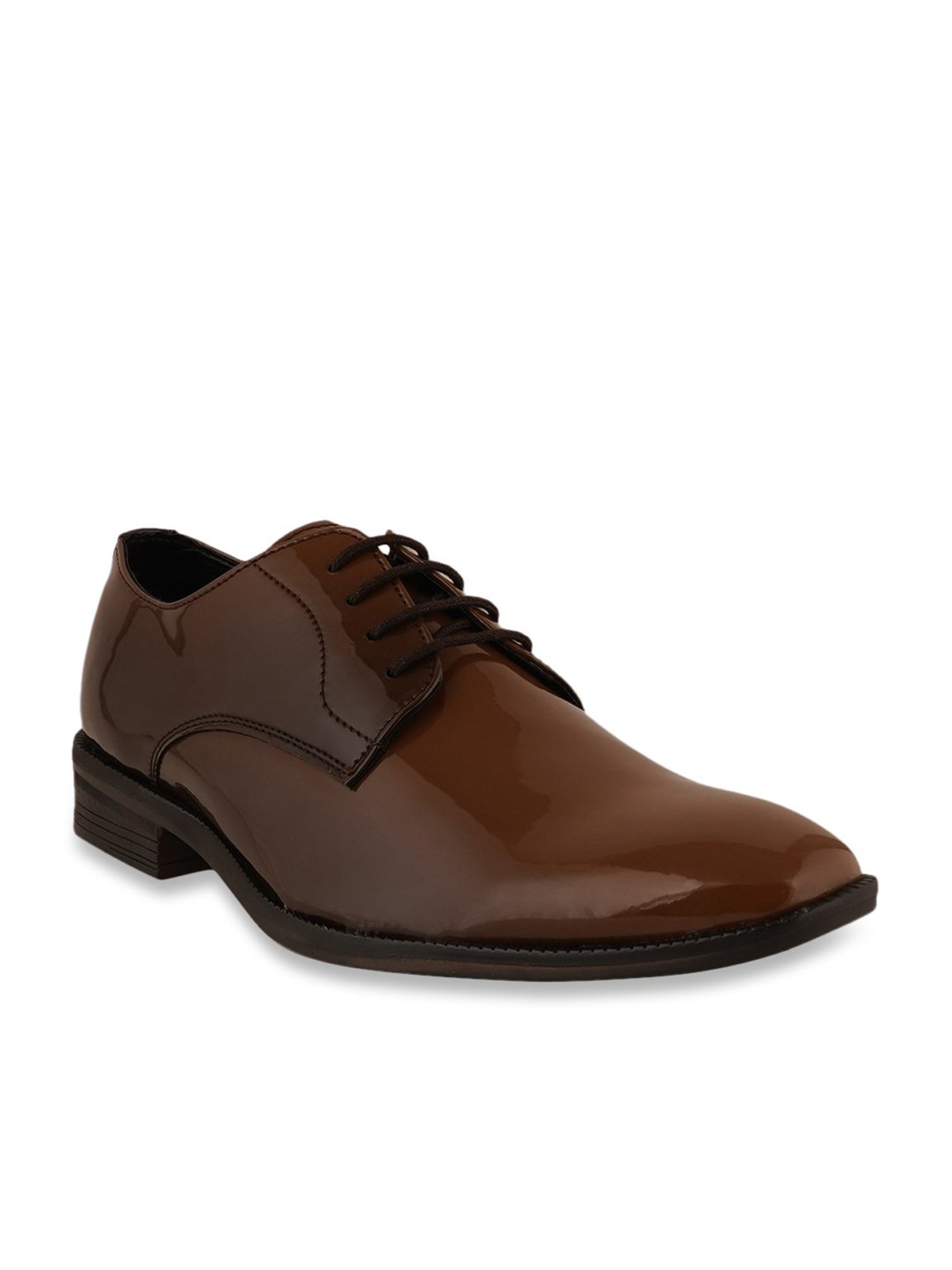 Pelle Albero Men's Brown Derby Shoes