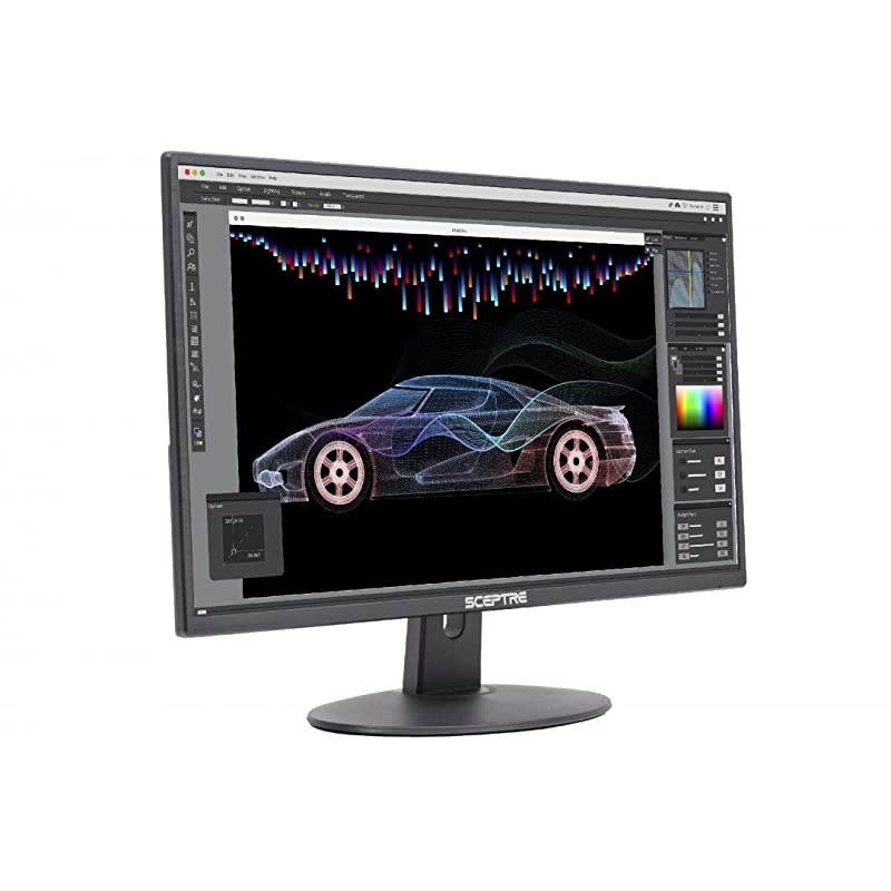 E248W-19203R 24" Ultra Thin 75Hz 1080p LED Monitor 2x HDMI VGA Build-in Speakers, Metallic Black 2018