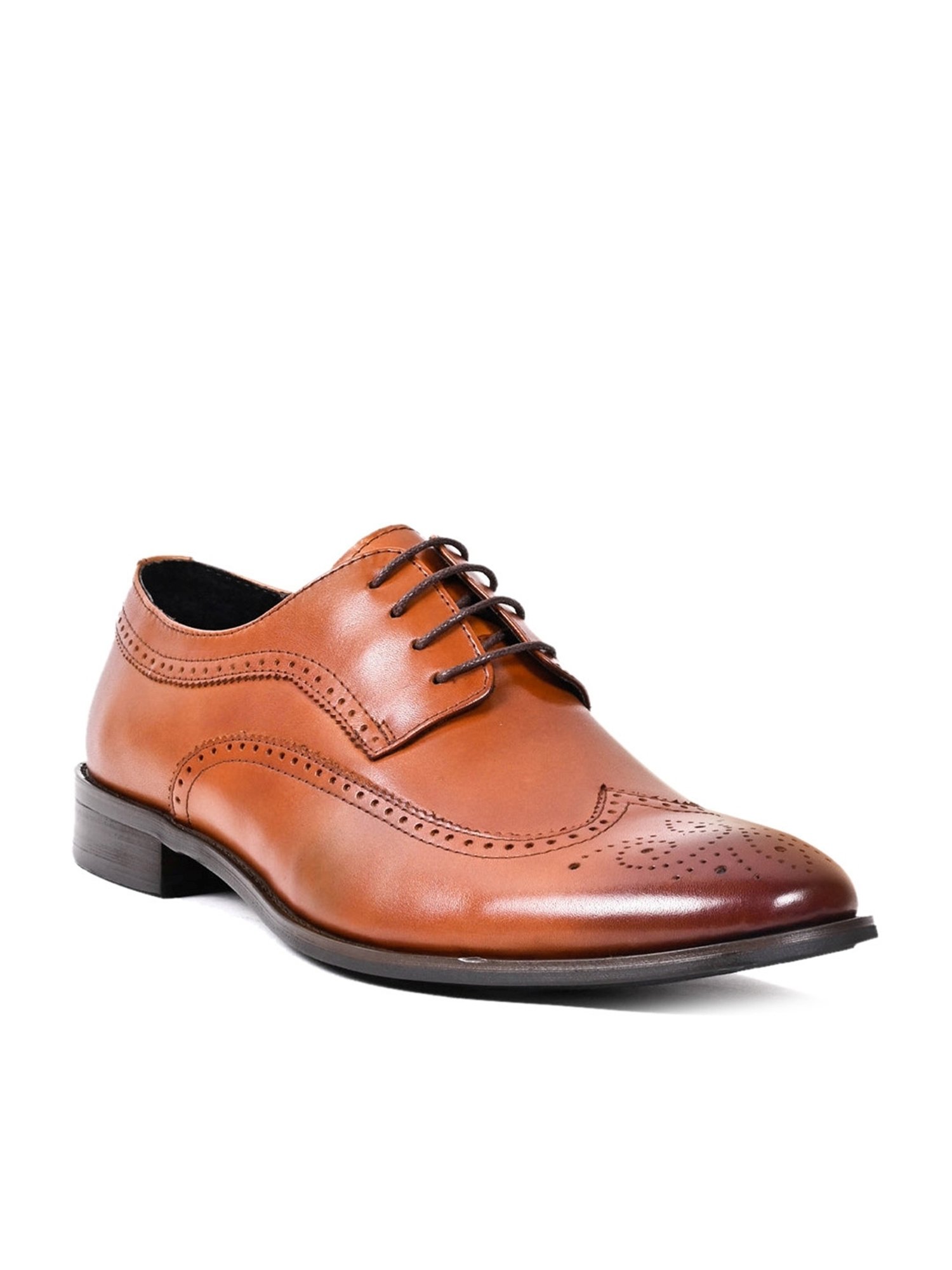 Cobblerz Men's Tan Brogue Shoes
