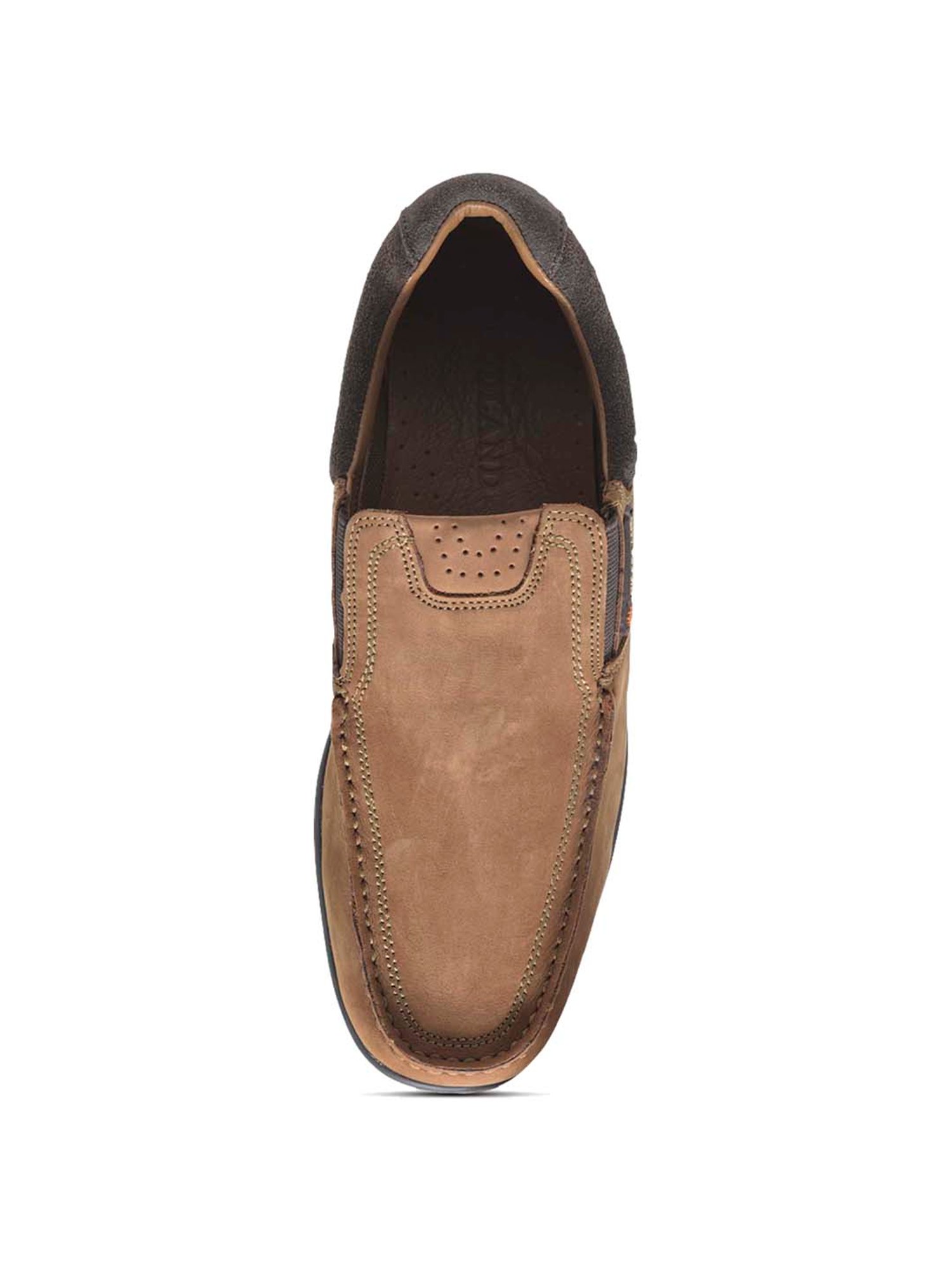 Woodland Men's Cashew Brown Casual Slip-Ons