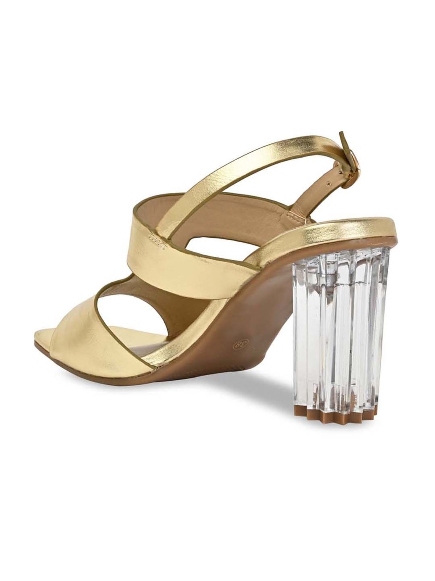 Rocia by Regal Women's Golden Back Strap Sandals
