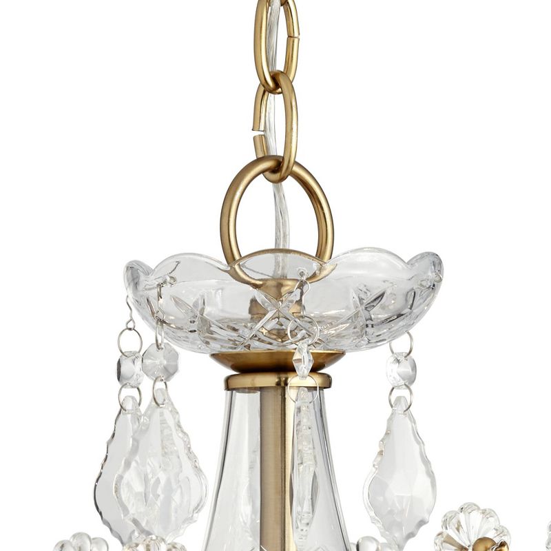 Vienna Full Spectrum Gold Crystal Chandelier 26 1/2" Wide Curved Arm 6-Light Fixture for Dining Room House Foyer Kitchen Entryway