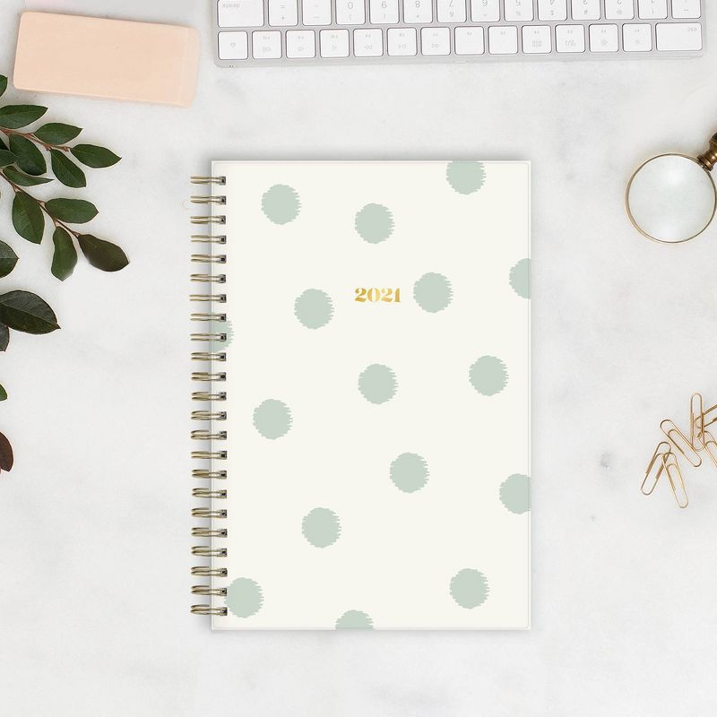 2021 The Everygirl Planner 5" x 8" Plastic Weekly/Monthly Wirebound Wyatt - Blue Sky