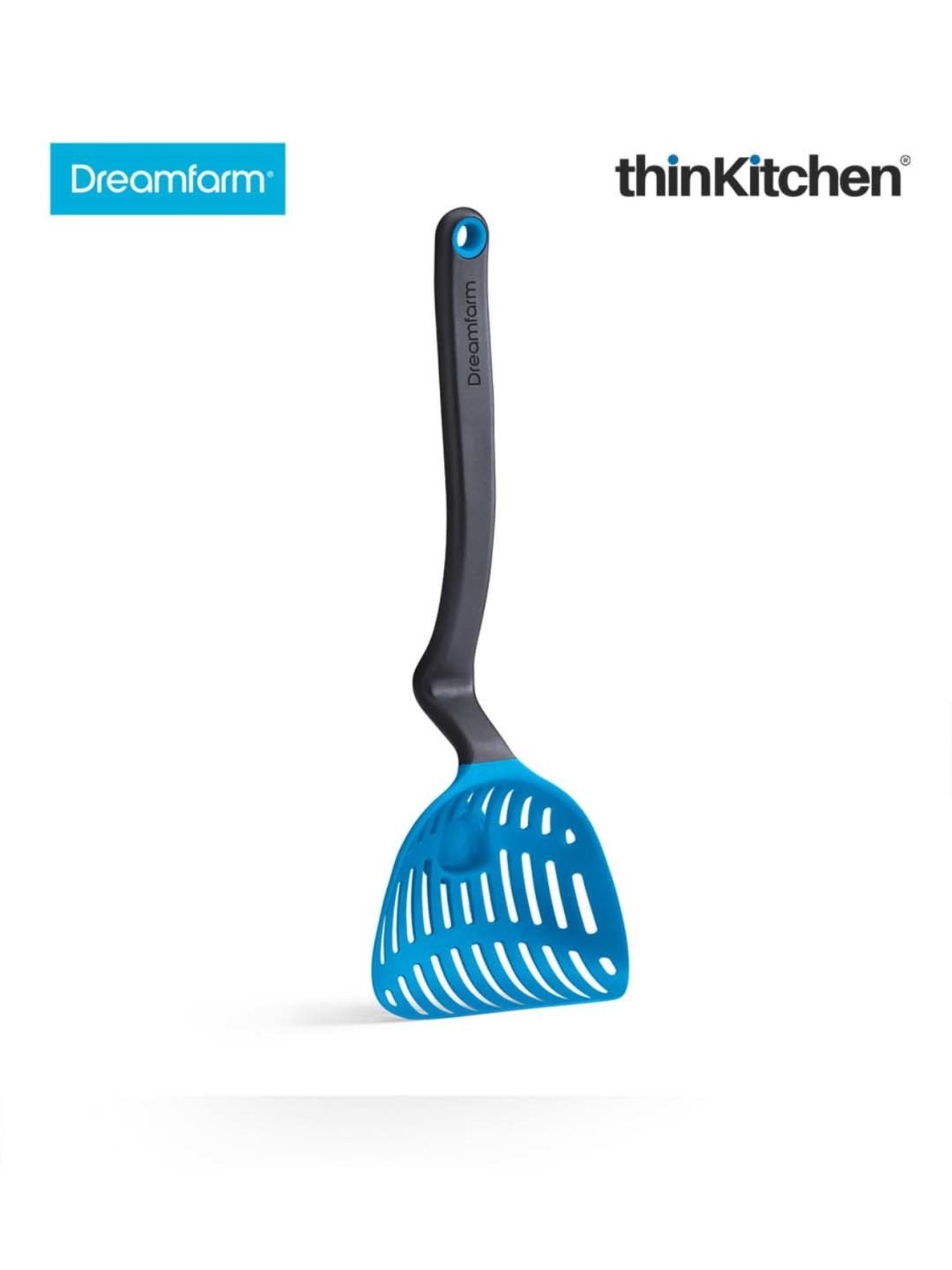 Dreamfarm Blue Nylon Lestrain Drip-Catching Sit-Up Scoop Strainer